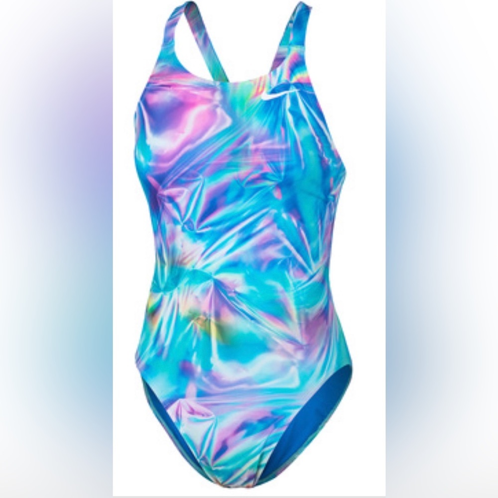 Nwt Nike Hydrastrong Size L All Over Print Competition Swimsuit